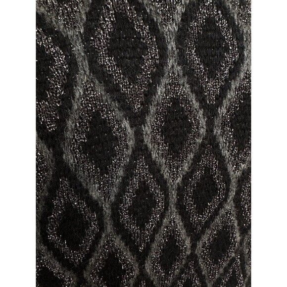 Jones New York‎ Collection Metallic Cardigan Sweater Threaded Black Silver S/4-6 - Picture 5 of 11